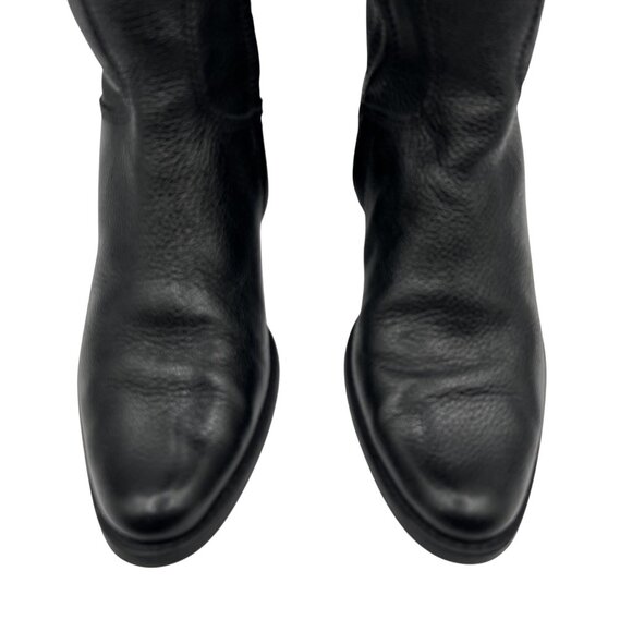 Matisse Womens 8  Sargent Black Leather Zip Riding Boots Button Brazil Made Goth - Picture 7 of 16